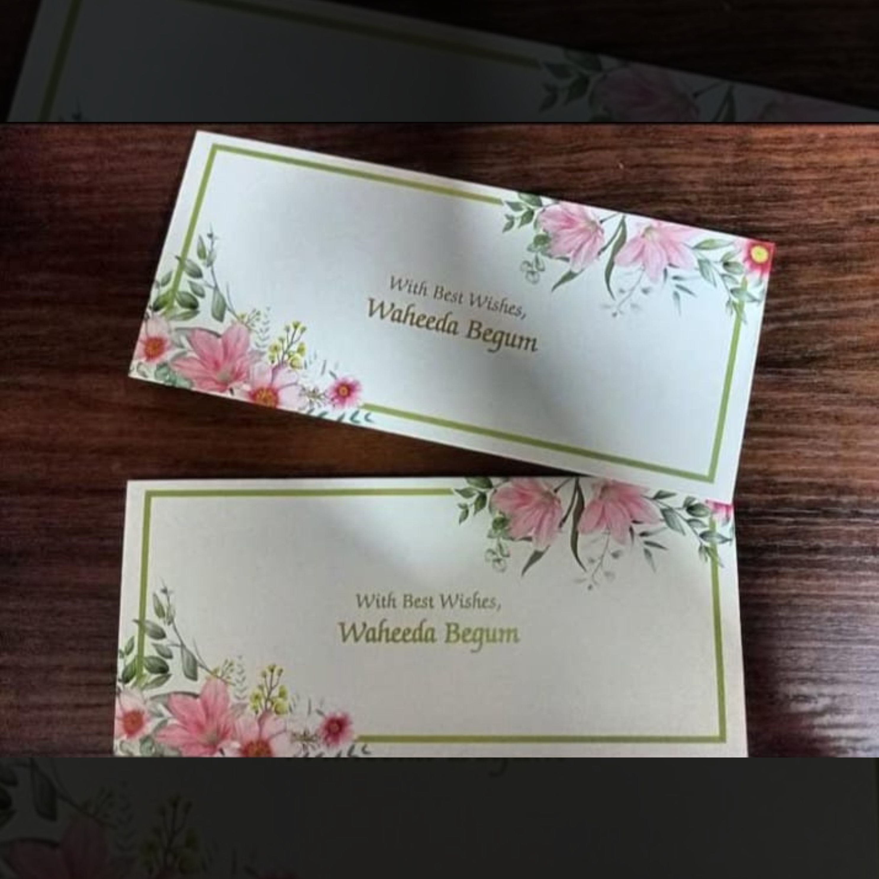 Best Wishes Printed Card Design Pack of 20