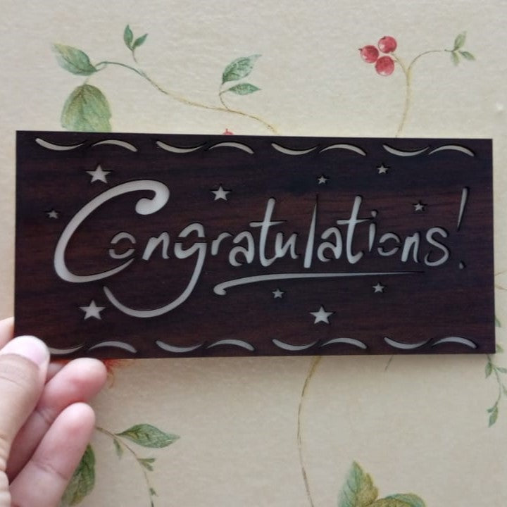 Wooden Greetings Cards Pack of 10