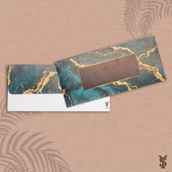 Sea Green Best Wishes Printed Envelope Pack of 20