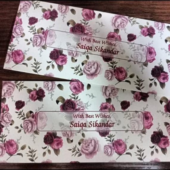 Light Purplish Best Wishes Card Design Pack of 20 (Printed Envelops)