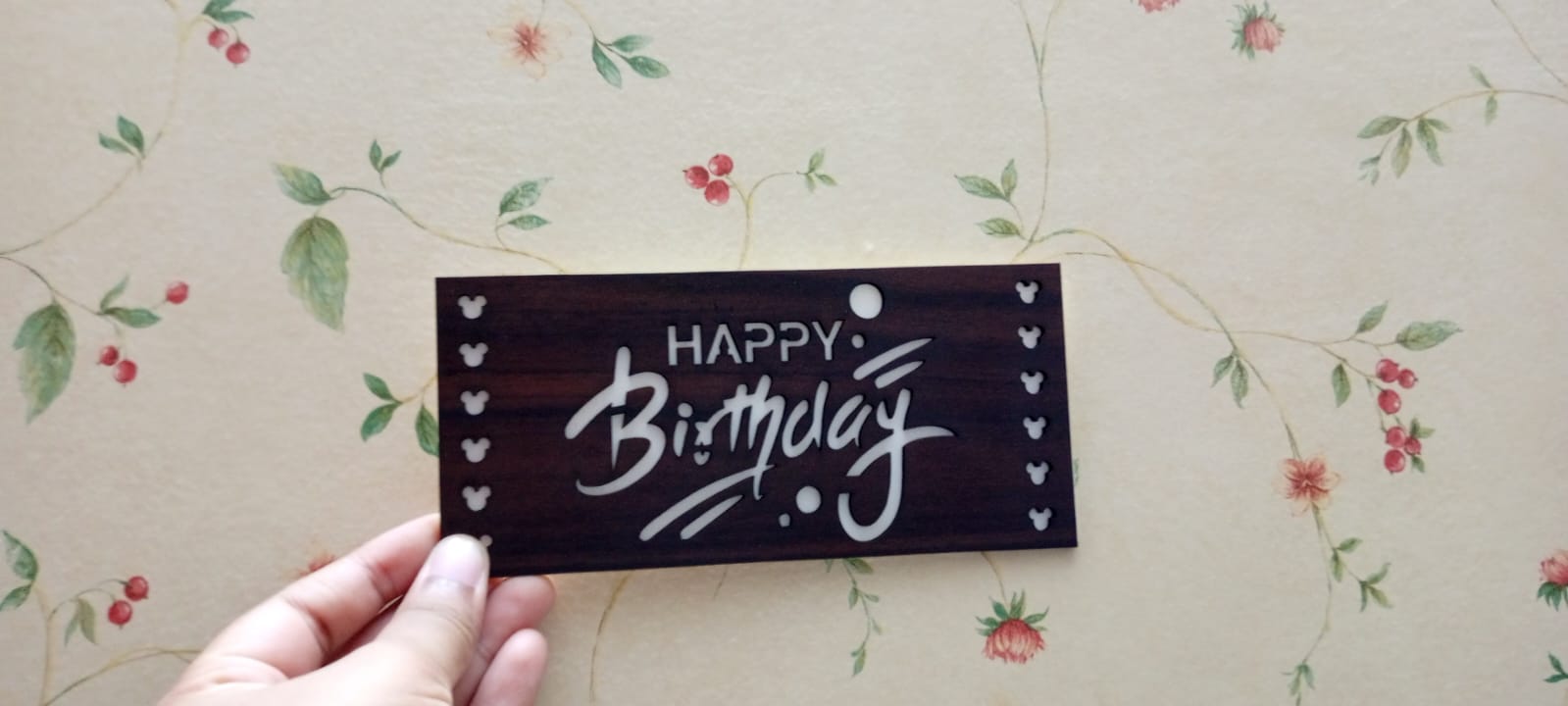 Wooden HaPPy Birhday Card Pack of 10