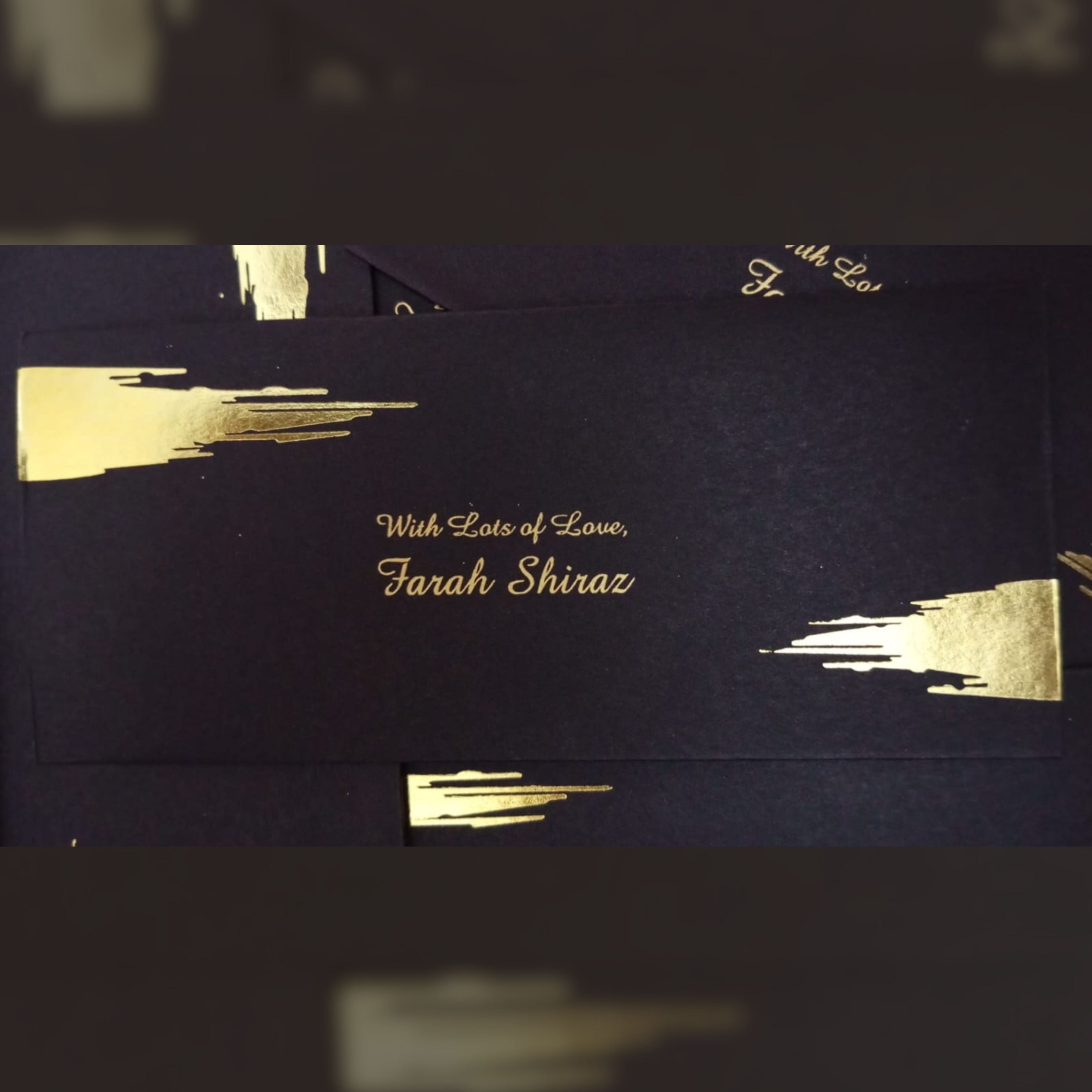 Wedding foil Card Design pack of 20