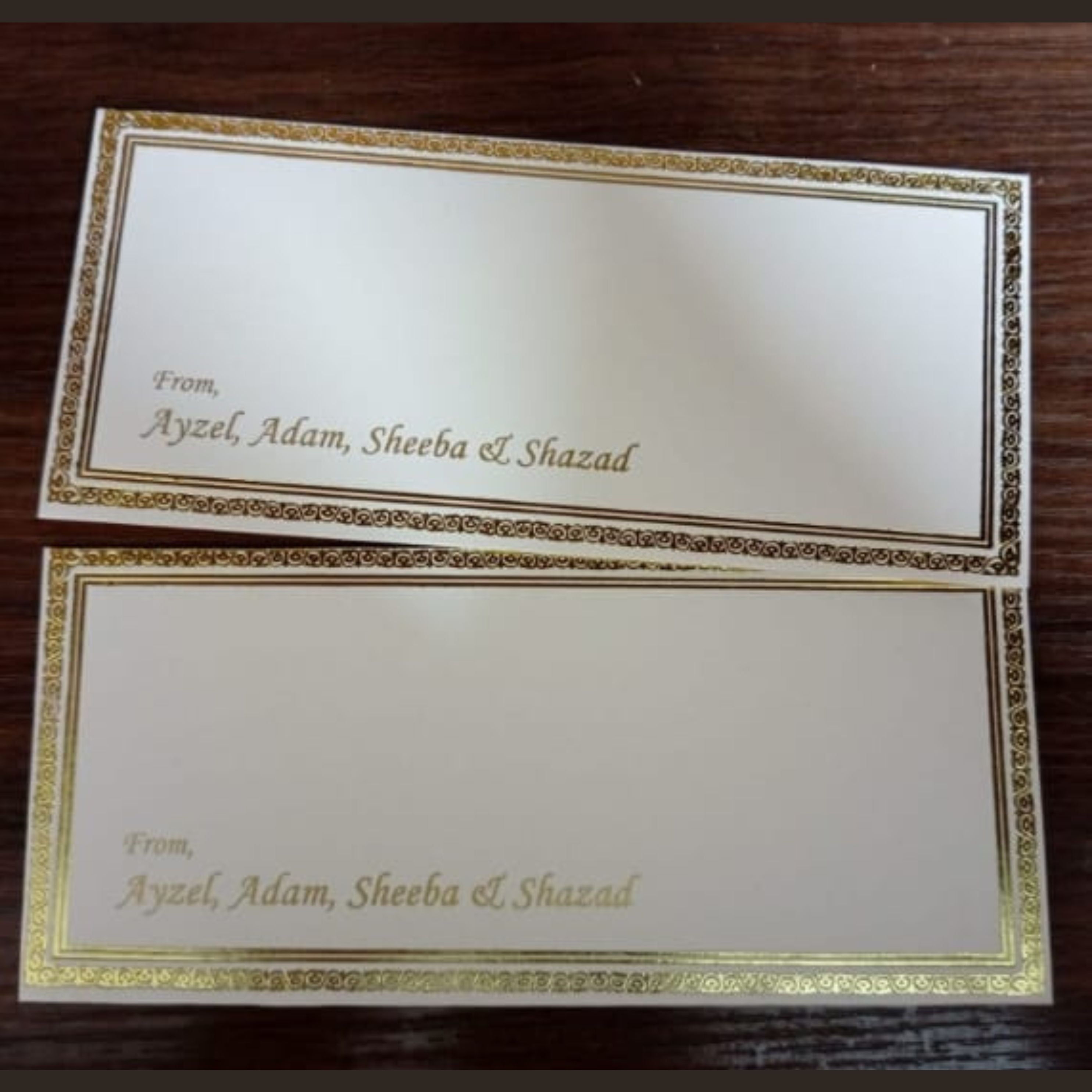 Wedding Foil Card Design Pack of 20