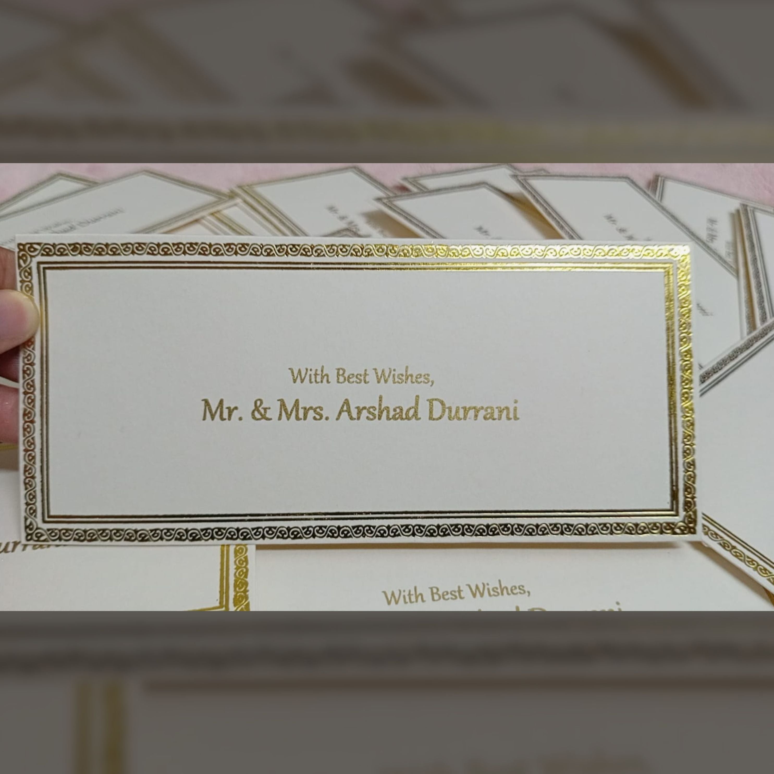 Wedding Card Foil designs Pack of 20