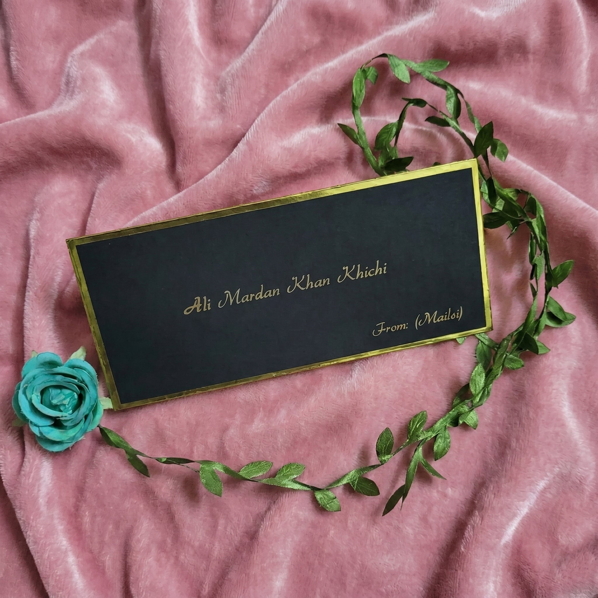 FOIL CARD ENVELOPES (black with golden border)