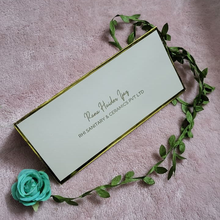 FOIL CARD ENVELOPES (off-white with golden border)